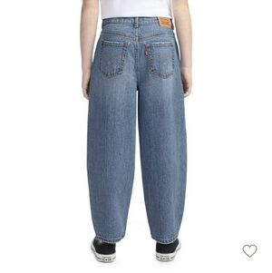 Levi's 14R Baggy Barrel Jeans Dance Around Medium Wash High Stretch Girls 14 R